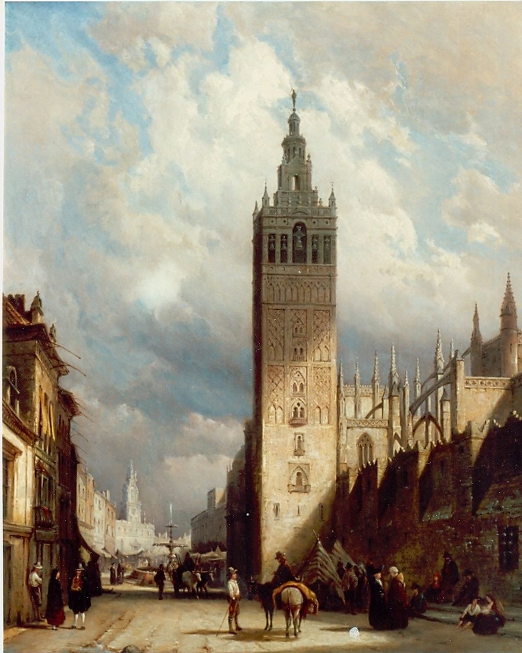 Dommershuijzen P.C.  | Pieter Cornelis Dommershuijzen, De kathedraal van Sevilla, olieverf op doek 80,8 x 66,5 cm, gesigneerd rechtsonder en gedateerd 1877