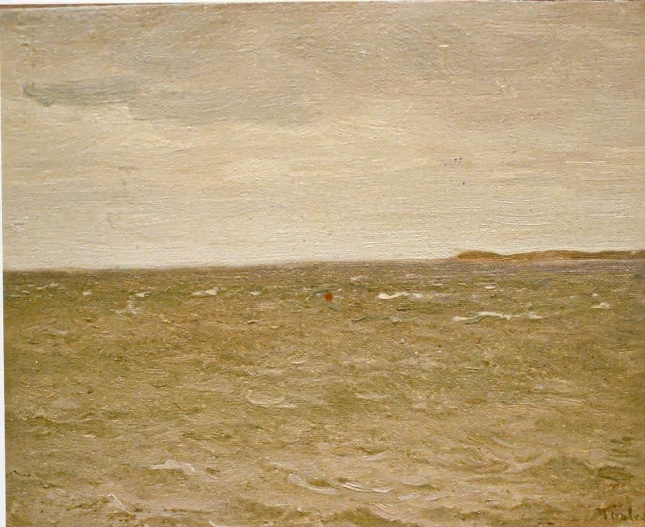 Tholen W.B.  | Willem Bastiaan Tholen, Gezicht op Veerse meer, olieverf op doek op paneel 18,7 x 24,1 cm, gesigneerd rechtsonder en gedateerd 98