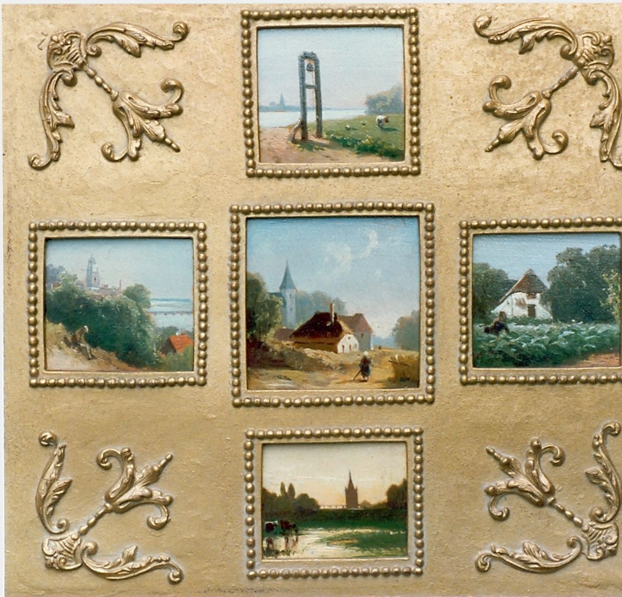 Tjarda van Starckenborgh Stachouwer J.N.  | jhr. Jacobus Nicolaas Tjarda van Starckenborgh Stachouwer, Gezicht op dorpen in Neder-Betuwe, onbekend, gedateerd 1878