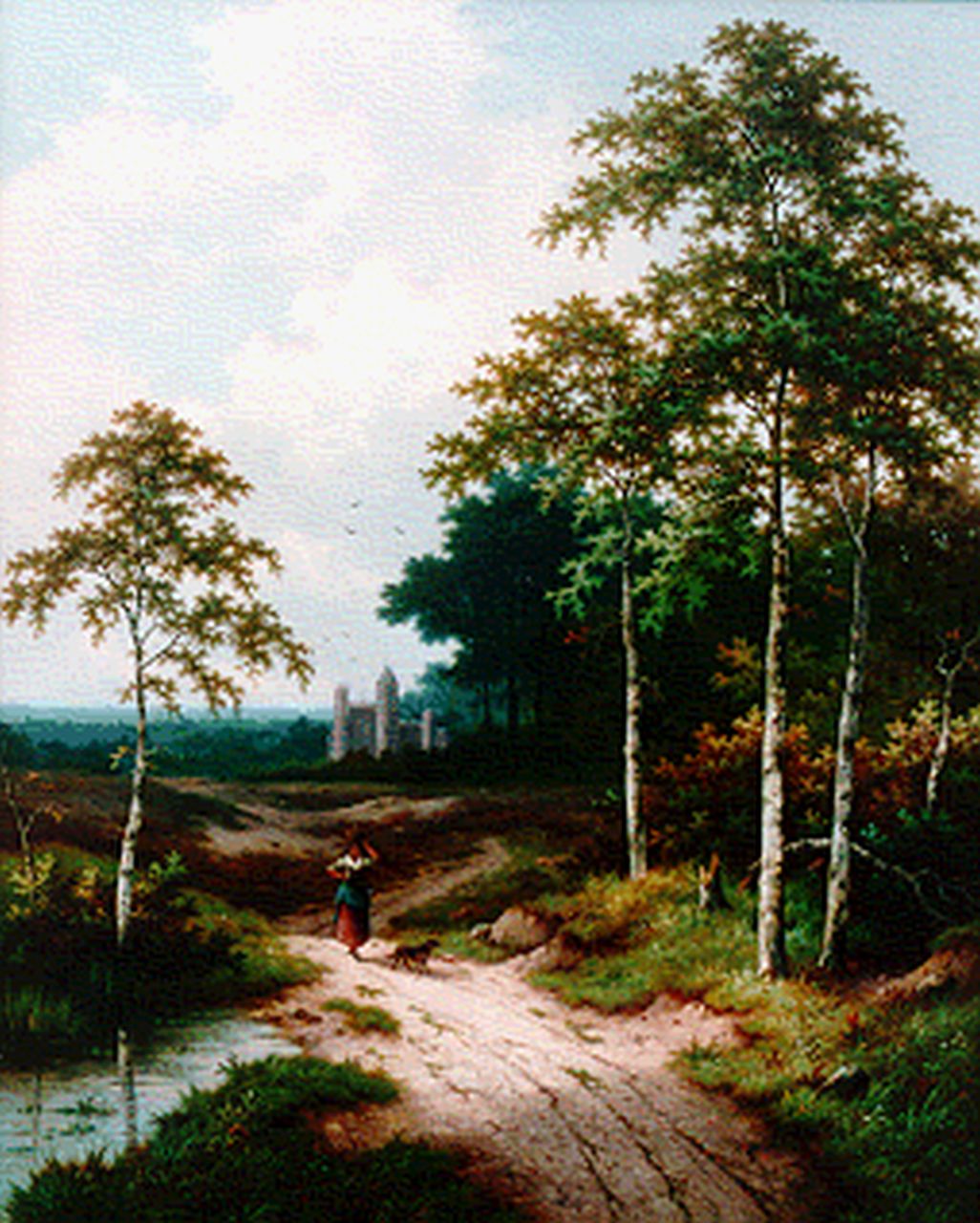 Koekkoek P.H.  | Pieter Hendrik 'H.P.' Koekkoek, Zomers bosgezicht, olieverf op doek 81,0 x 64,7 cm, gesigneerd middenonder