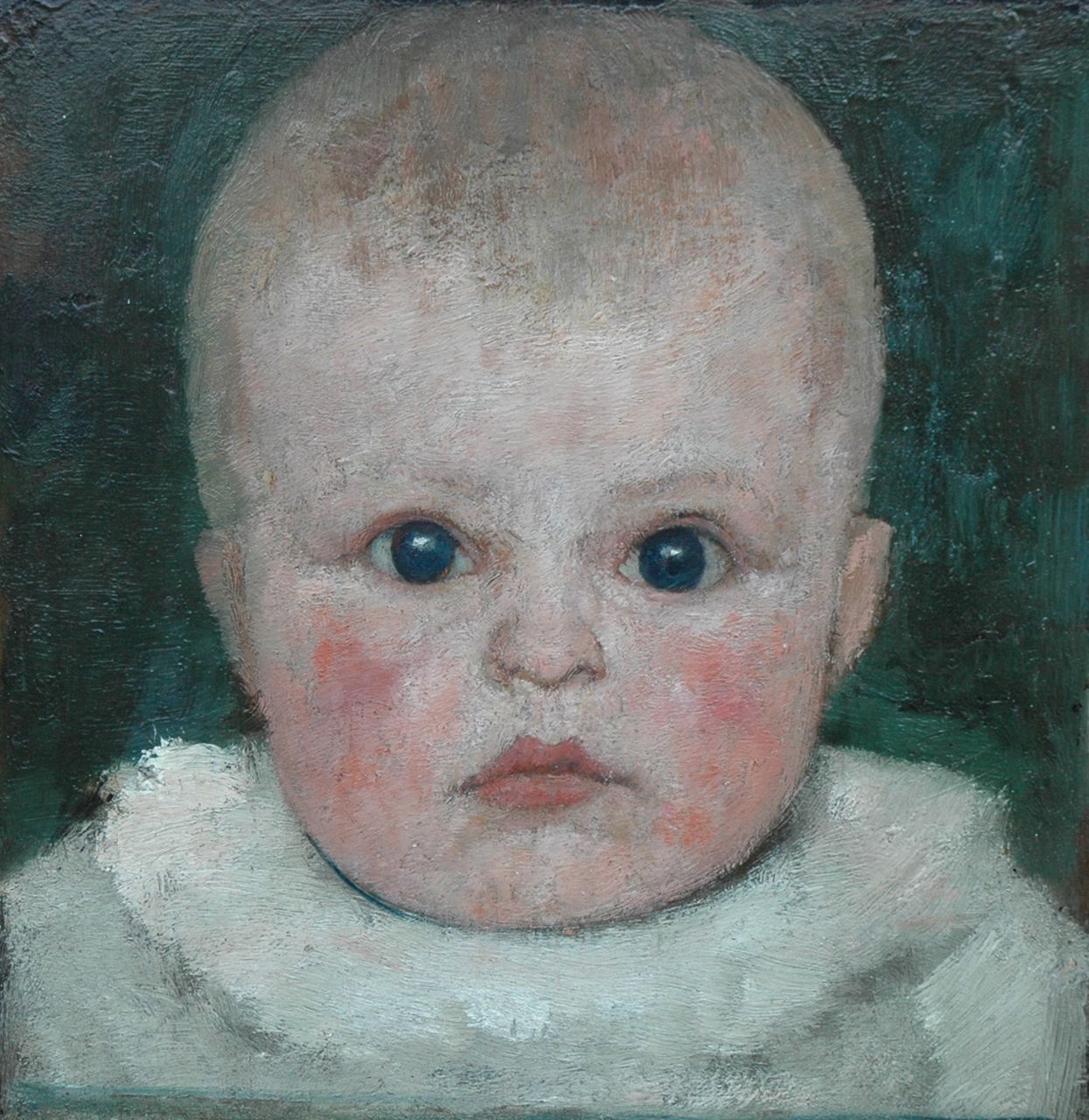 Veth J.P.  | Jan Pieter Veth, Kinderportretje, olieverf op paneel 24,3 x 24,8 cm