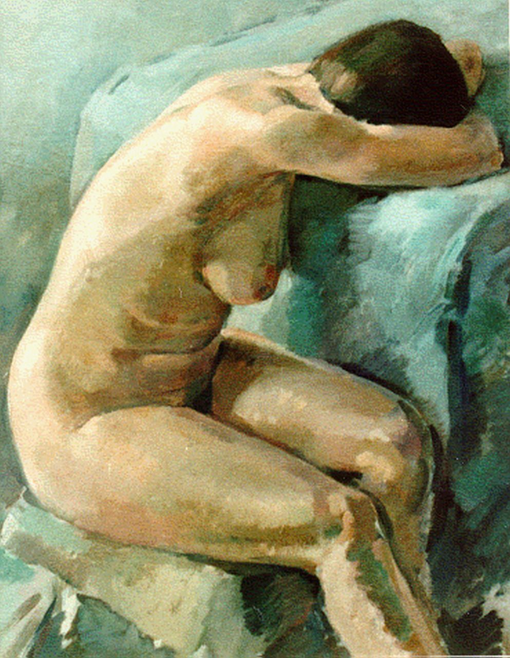 Dalen A. van | Aart van Dalen, Vrouwelijk naakt, olieverf op doek 99,5 x 80,0 cm