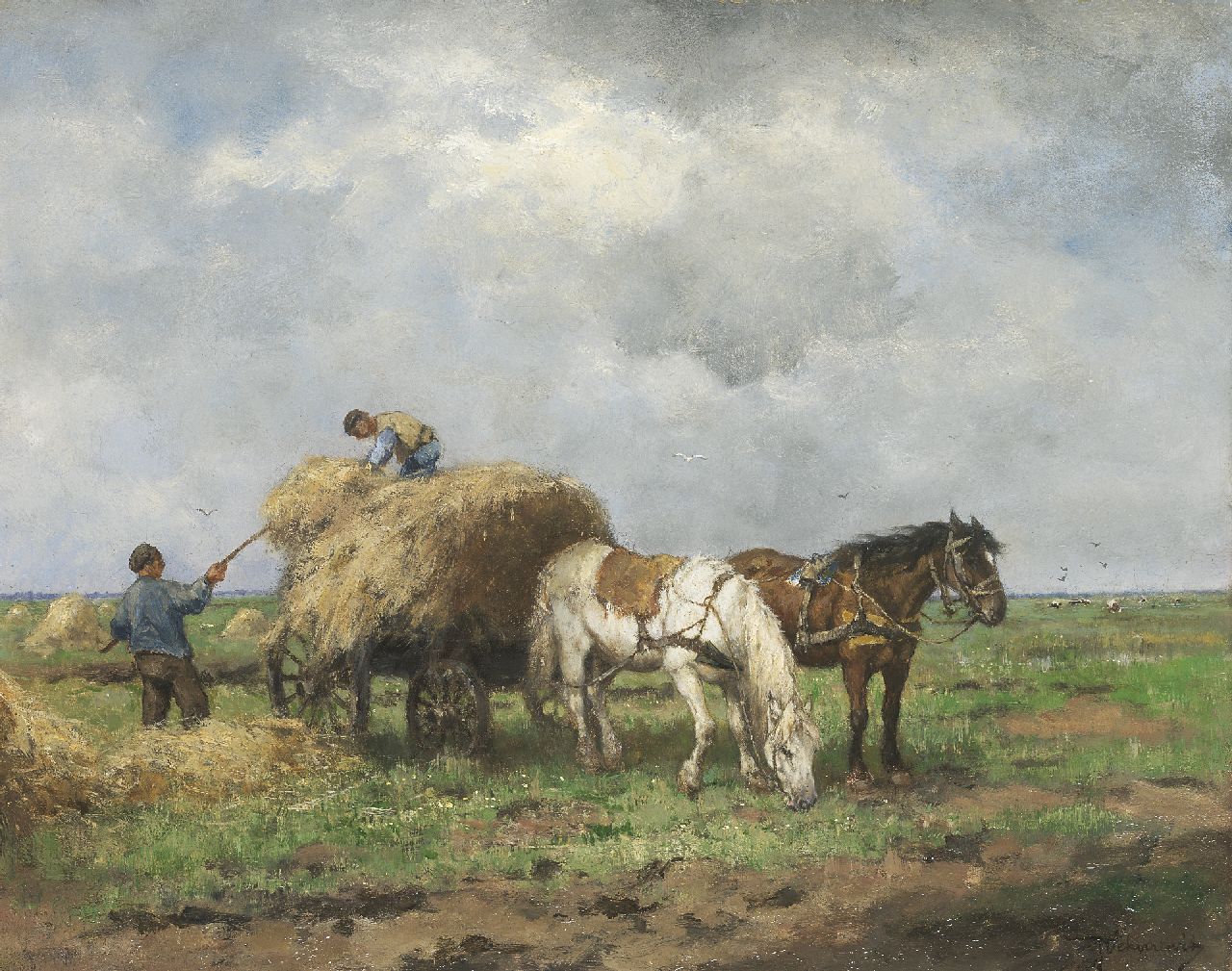 Scherrewitz J.F.C. | Johan Frederik Cornelis Scherrewitz, Hooioogst, olieverf op doek 40,6 x 50,5 cm, gesigneerd rechtsonder Scherrewitz J.F.C. | Johan Frederik Cornelis Scherrewitz, Hooioogst, olieverf op doek 40,6 x 50,5 cm, gesigneerd rechtsonder