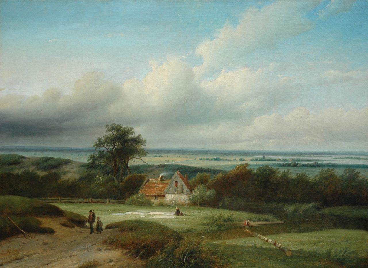 Parré M.  | Matthias Parré, Bleekveld achter de duinen bij Haarlem, olieverf op doek 66,9 x 90,4 cm, gesigneerd linksonder