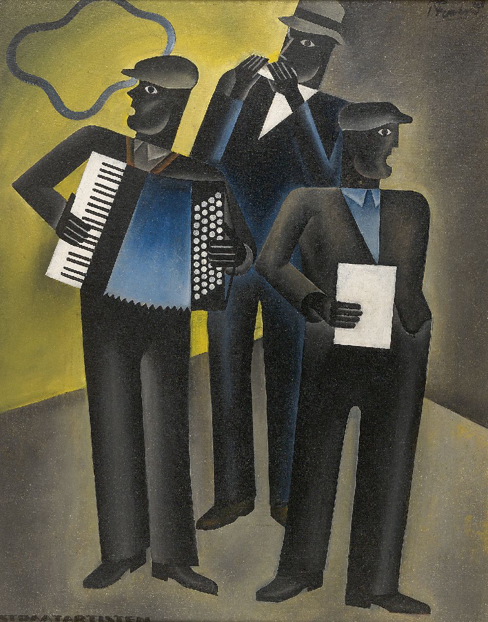 Fernhout-Pellekaan R.L.  | 'Rachel' Louise Fernhout-Pellekaan, Straatartiesten, olieverf op doek 65,3 x 50,5 cm, gesigneerd rechtsboven