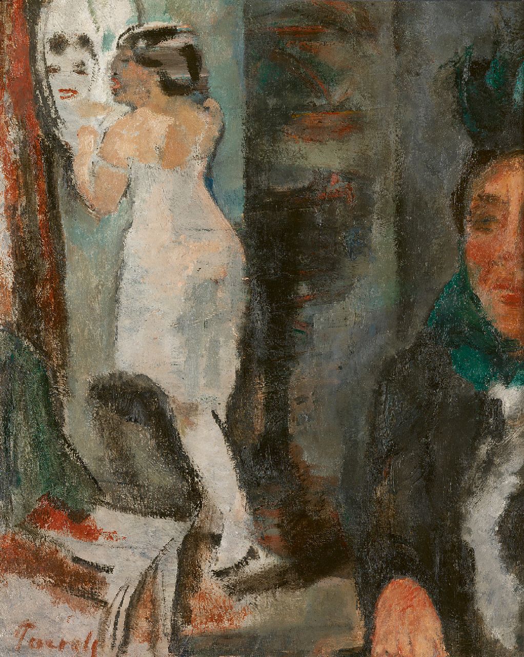 Paerels W.A.  | 'Willem' Adriaan Paerels | Schilderijen te koop aangeboden | Vrouw voor de spiegel, olieverf op doek 50,0 x 40,0 cm, gesigneerd linksonder en te dateren 1922