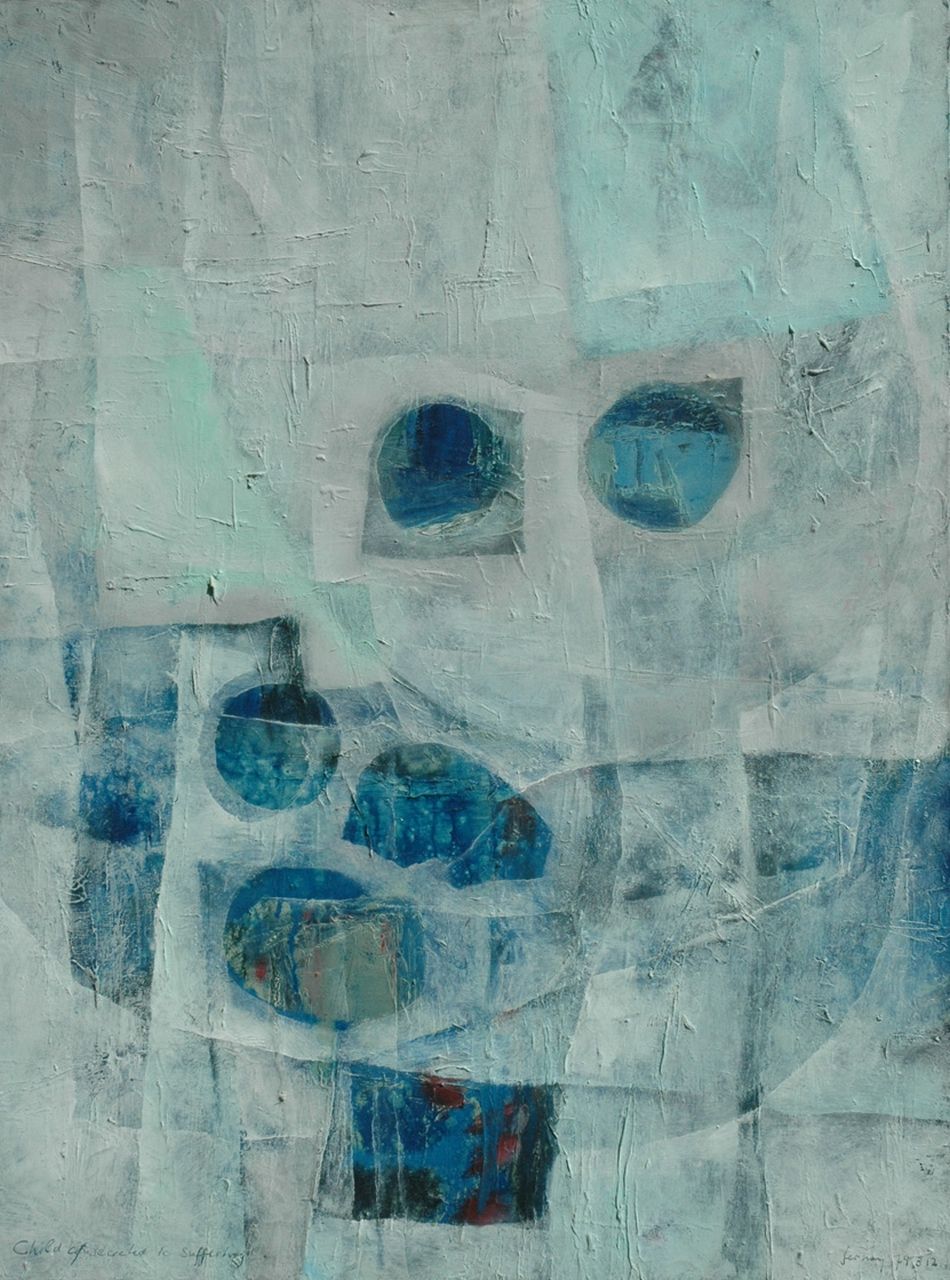 Sparnaay (Ferdinand Fernay) F.  | Ferdinand Sparnaay (Ferdinand Fernay), Hommage aan Paul Klee, olieverf op doek 80,0 x 59,8 cm, gesigneerd rechtsonder en gedateerd 74.3.12