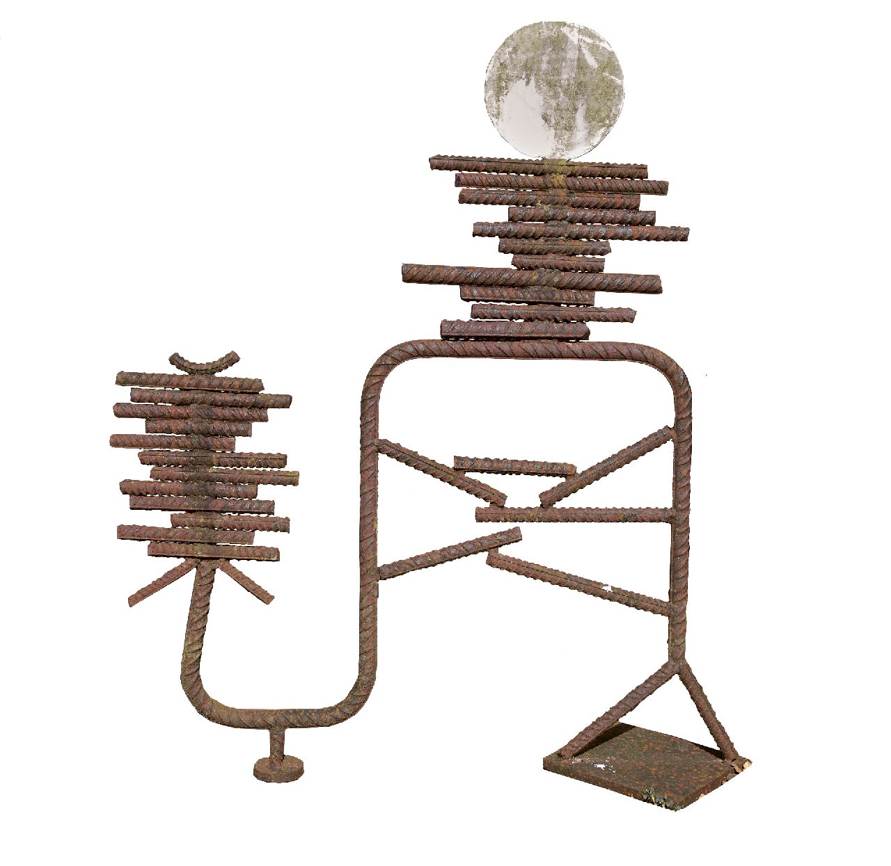 Niermeijer Th.  | Theo Niermeijer | Beelden en objecten te koop aangeboden | Compositie, geoxideerd staal 131,5 x 110,0 cm