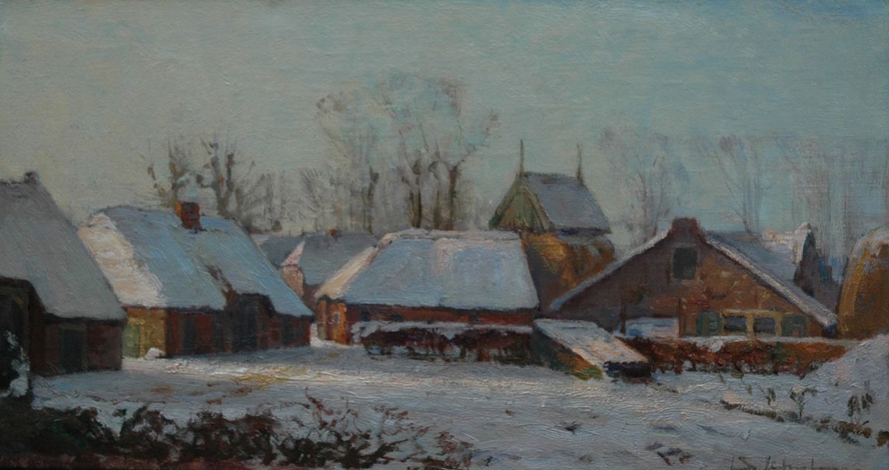 Schulman D.  | David Schulman, Winter in Blaricum, olieverf op doek 31,6 x 59,4 cm, gesigneerd rechtsonder