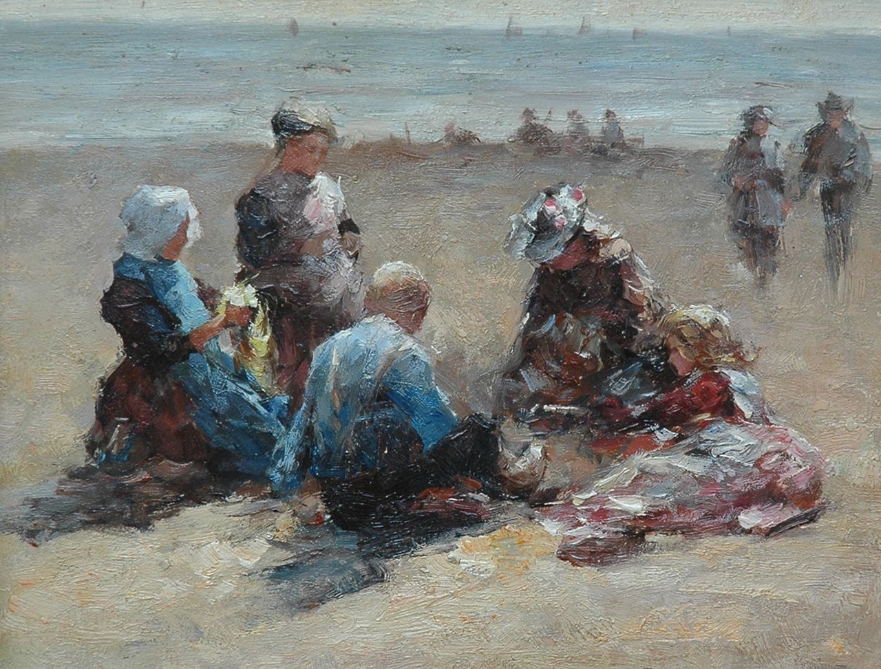 Pieters E. | Evert Pieters | Schilderijen te koop aangeboden | Kinderen op het strand, olieverf op paneel 20,1 x 25,2 cm Pieters E. | Evert Pieters | Schilderijen te koop aangeboden | Kinderen op het strand, olieverf op paneel 20,1 x 25,2 cm