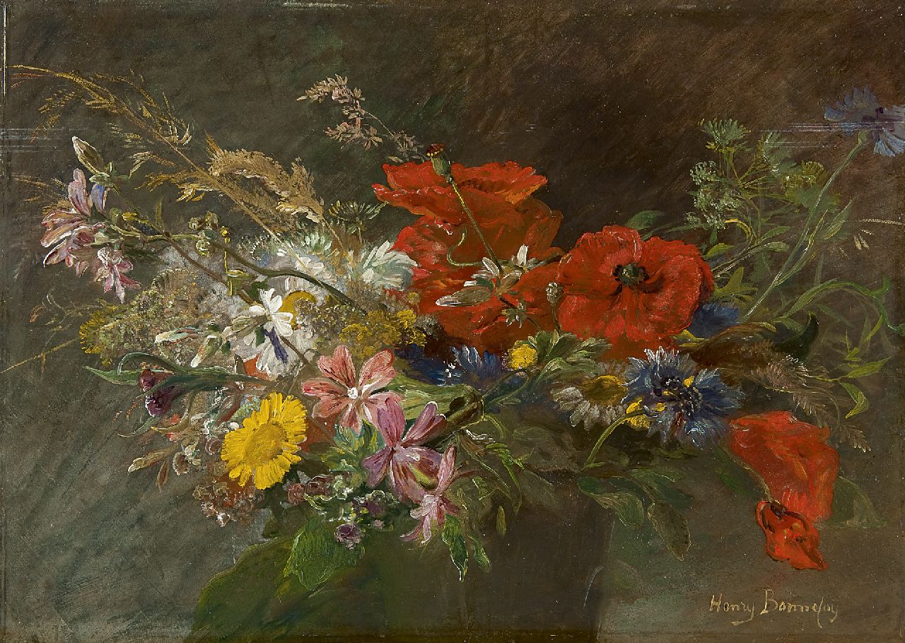 Bonnefoy H.A.  | Henry Arthur Bonnefoy, Bloemstilleven, olieverf op paneel 29,3 x 41,1 cm, gesigneerd rechtsonder