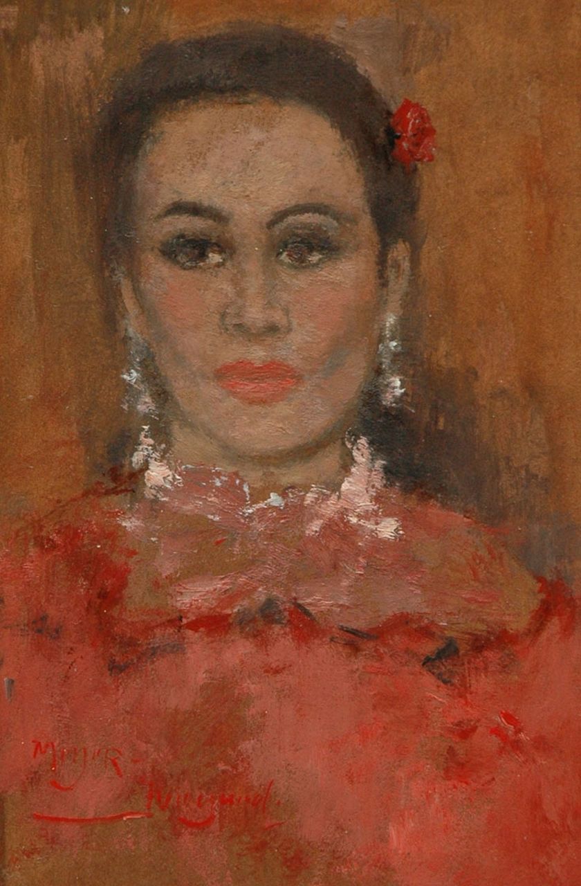 Meyer-Wiegand R.D.  | Rolf Dieter Meyer-Wiegand, Carmen, olieverf op paneel 14,9 x 10,0 cm, gesigneerd linksonder