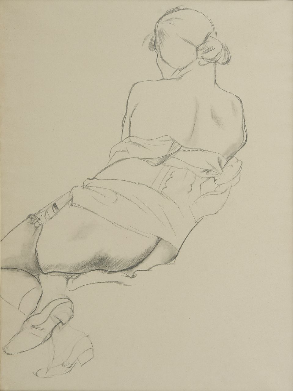 George Grosz | Naakt op de rug gezien, potlood op papier, 58,0 x 43,0 cm, r.o. gedateerd met stempel 19 NOV 23