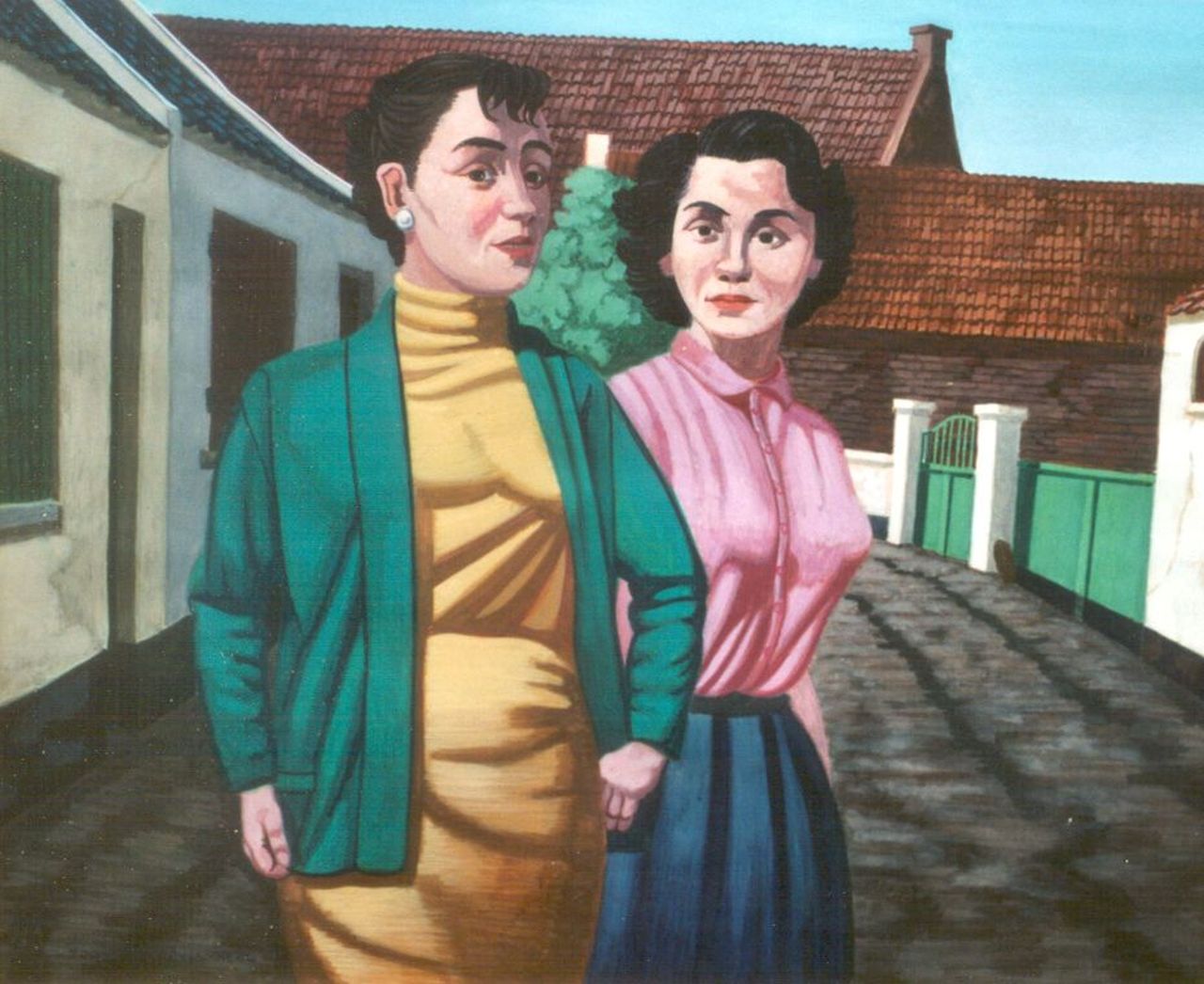 Muysenberg A.A.F. van den | Antonius Adrianus Franciscus 'Toon' van den Muysenberg, Vrouwen in Thorn, Limburg, gouache op papier 46,6 x 55,1 cm, gesigneerd linksonder Muysenberg A.A.F. van den | Antonius Adrianus Franciscus 'Toon' van den Muysenberg, Vrouwen in Thorn, Limburg, gouache op papier 46,6 x 55,1 cm, gesigneerd linksonder