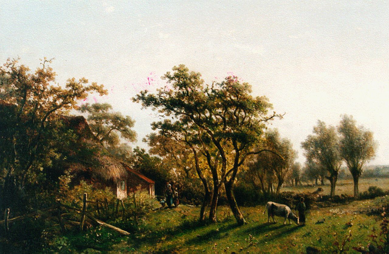 Meiners C.H.  | Claas Hendrik Meiners, Boerenlandschap, olieverf op paneel 34,5 x 50,5 cm, gesigneerd rechtsonder