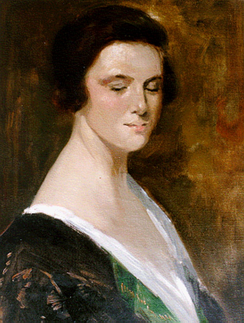 Maris S.W.  | Simon Willem Maris, Portret zijner vrouw, olieverf op doek 72,0 x 52,1 cm, gesigneerd rechts van het midden en gedateerd '74