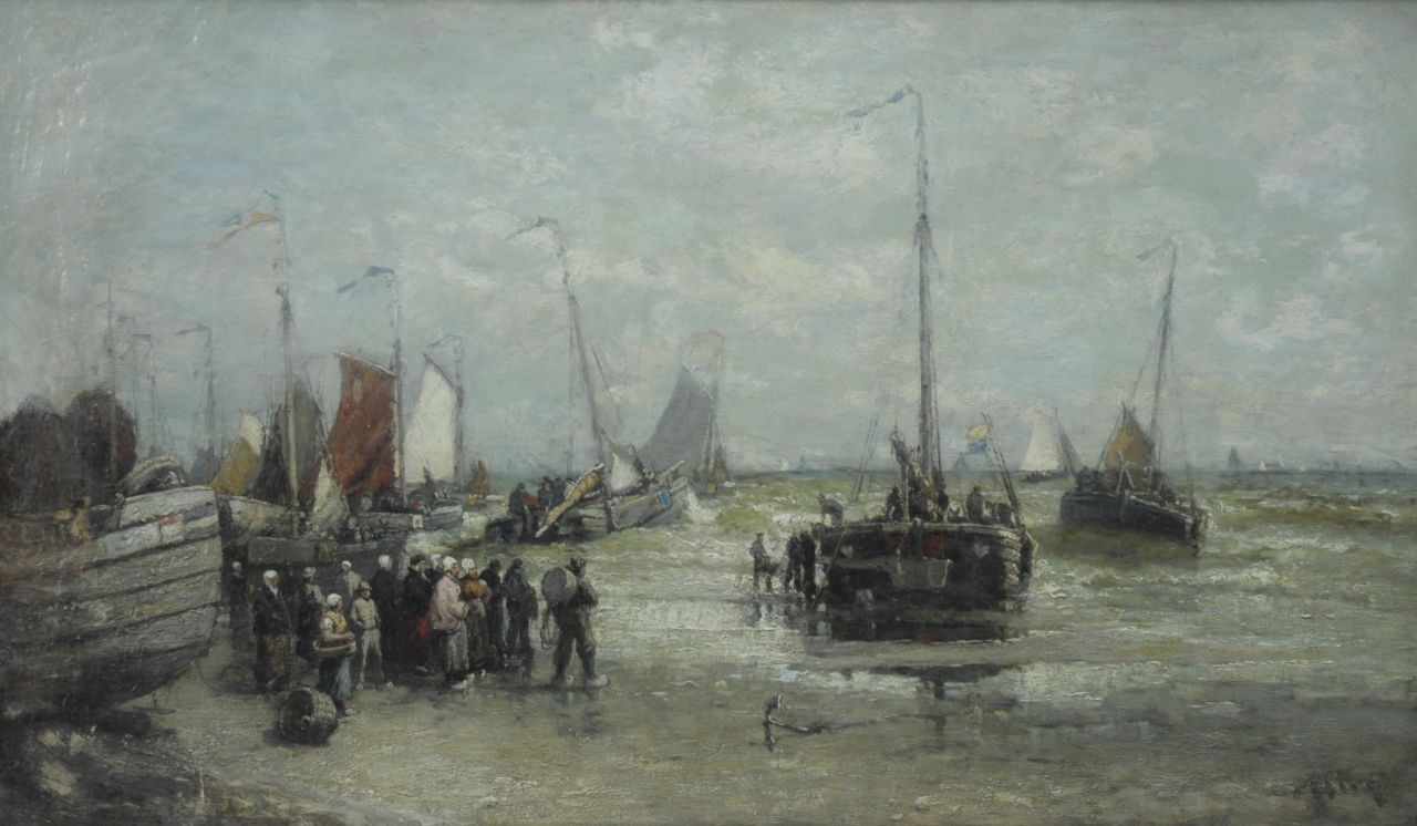 Chase H. | Harry Chase, Klaar voor de vangst, olieverf op doek 66,5 x 112,5 cm, gesigneerd rechtsonder Chase H. | Harry Chase, Klaar voor de vangst, olieverf op doek 66,5 x 112,5 cm, gesigneerd rechtsonder