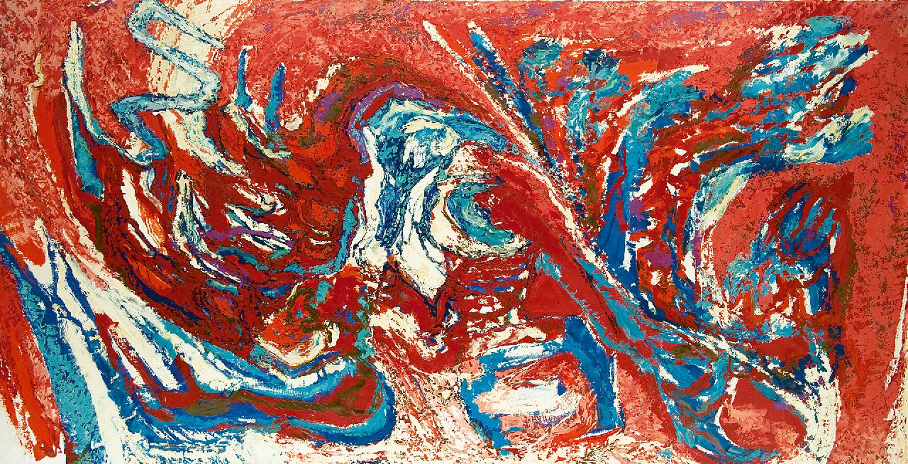 Hunziker F.  | Frieda Hunziker, Mexico, olieverf op doek 100,0 x 200,0 cm, gesigneerd op spieraam en te dateren ca. 1962-1963