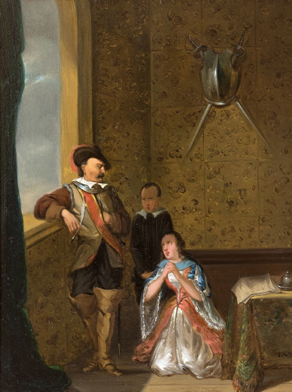 Johannes Mattheus Bogman | De smeekbede, olieverf op paneel, 24,5 x 19,0 cm, gesigneerd r.o. en gedateerd '58