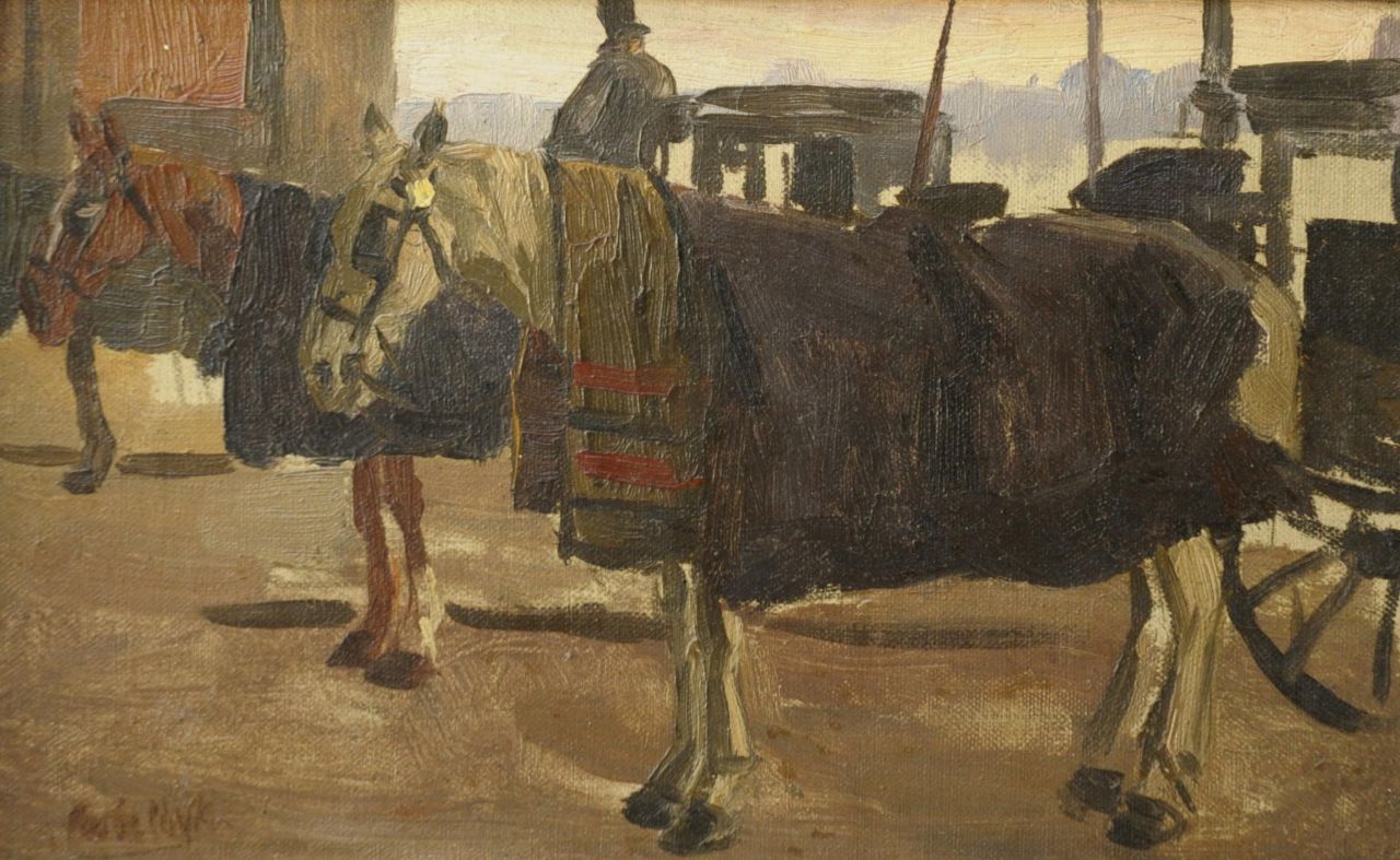 Bobeldijk F. | Felicien Bobeldijk, Amsterdamse Aapjes, olieverf op doek op schildersboard 13,4 x 21,3 cm, gesigneerd linksonder Bobeldijk F. | Felicien Bobeldijk, Amsterdamse Aapjes, olieverf op doek op schildersboard 13,4 x 21,3 cm, gesigneerd linksonder