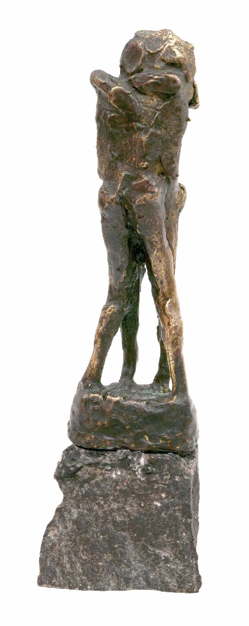 Bakker W.F.  | Willem Frederik 'Jits' Bakker | Beelden en objecten te koop aangeboden | Love sculpture, brons 12,0 cm, gesigneerd op basis