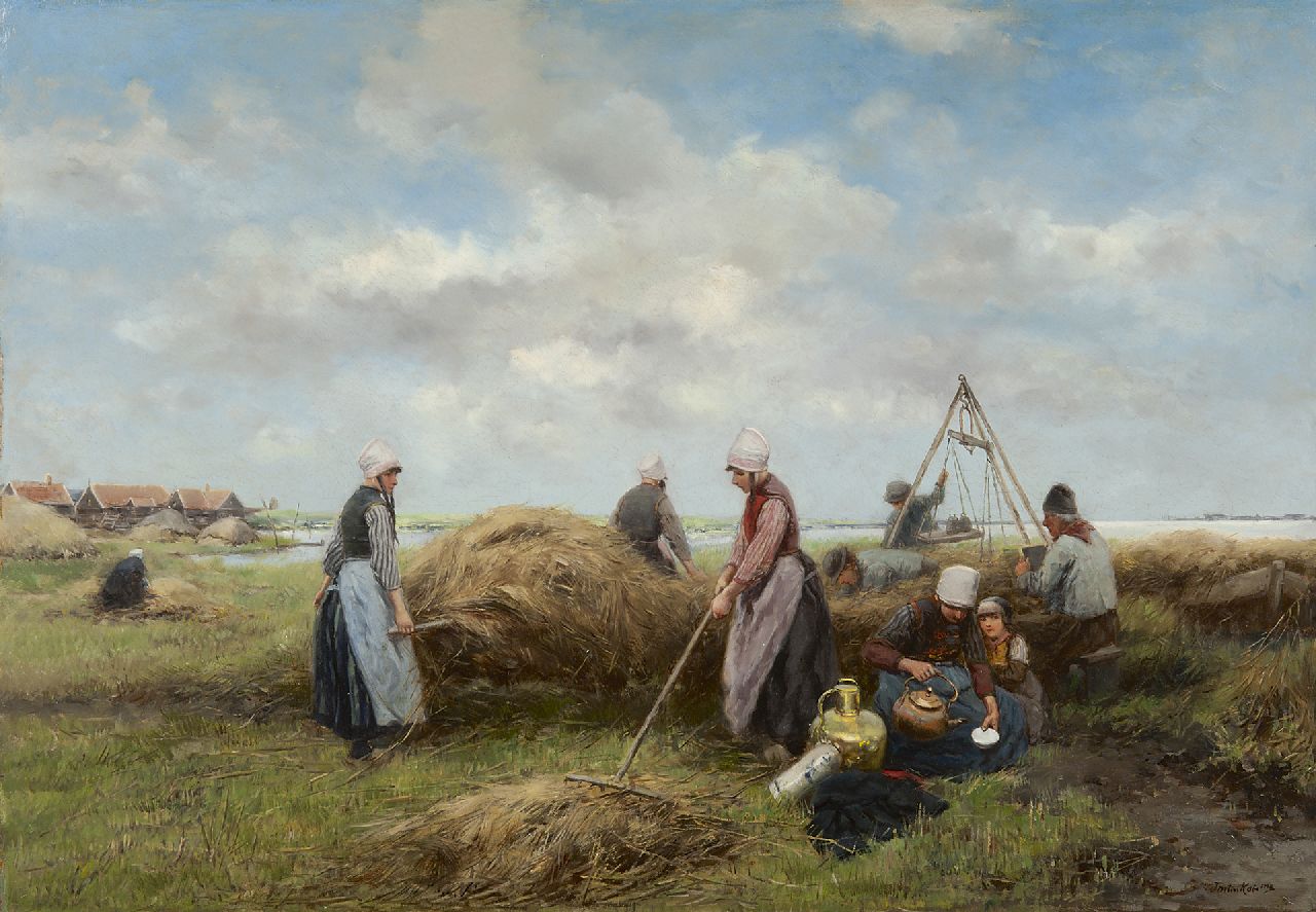 Kate J.M. ten | Johannes Marius ten Kate, Hooioogst op Marken, olieverf op paneel 36,1 x 51,2 cm, gesigneerd rechtsonder