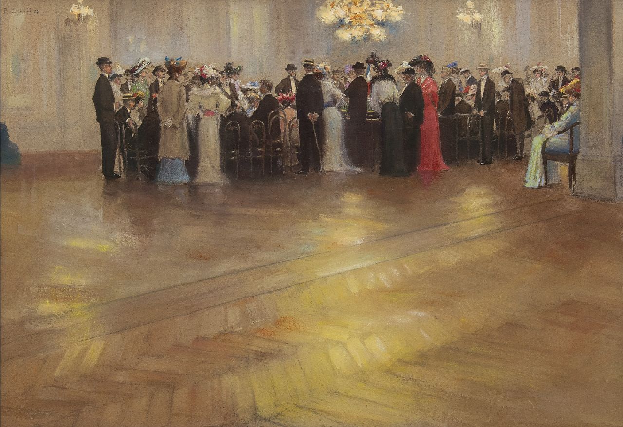 Schiff R. | Robert Schiff, In het casino, pastel en aquarel op board 35,9 x 52,0 cm, gesigneerd linksboven en gedateerd '05 Schiff R. | Robert Schiff, In het casino, pastel en aquarel op board 35,9 x 52,0 cm, gesigneerd linksboven en gedateerd '05