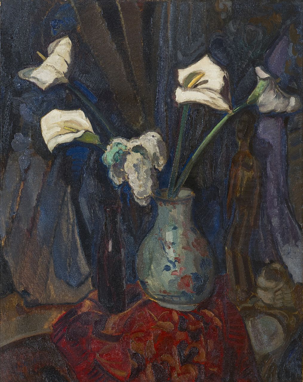 Dirk Filarski | Aronskelken, olieverf op doek, 100,5 x 80,2 cm, gesigneerd l.o. en te dateren ca. 1918-1922