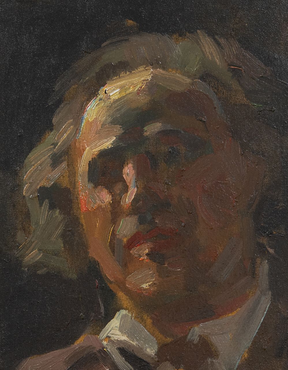 Wit G. de | Gerard de Wit, Portret van een man, olieverf op doek op paneel 23,5 x 18,2 cm