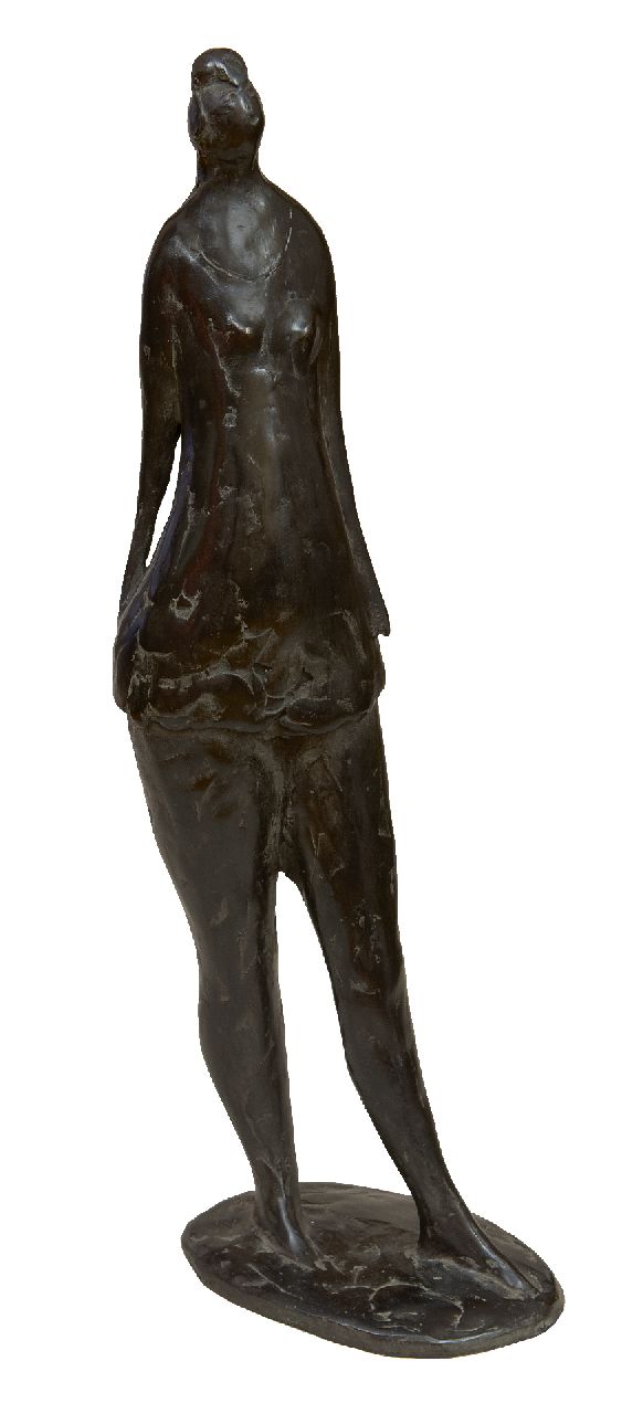 Hemert E. van | Evert van Hemert, Claartje, gepatineerd brons 37,8 x 8,5 cm, gesigneerd met monogram op basis en te dateren 2000