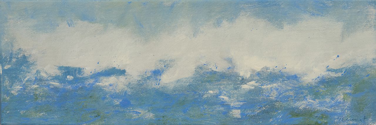 Hemert E. van | Evert van Hemert, Seascape, acryl op doek 20,0 x 60,0 cm, gesigneerd rechtsonder