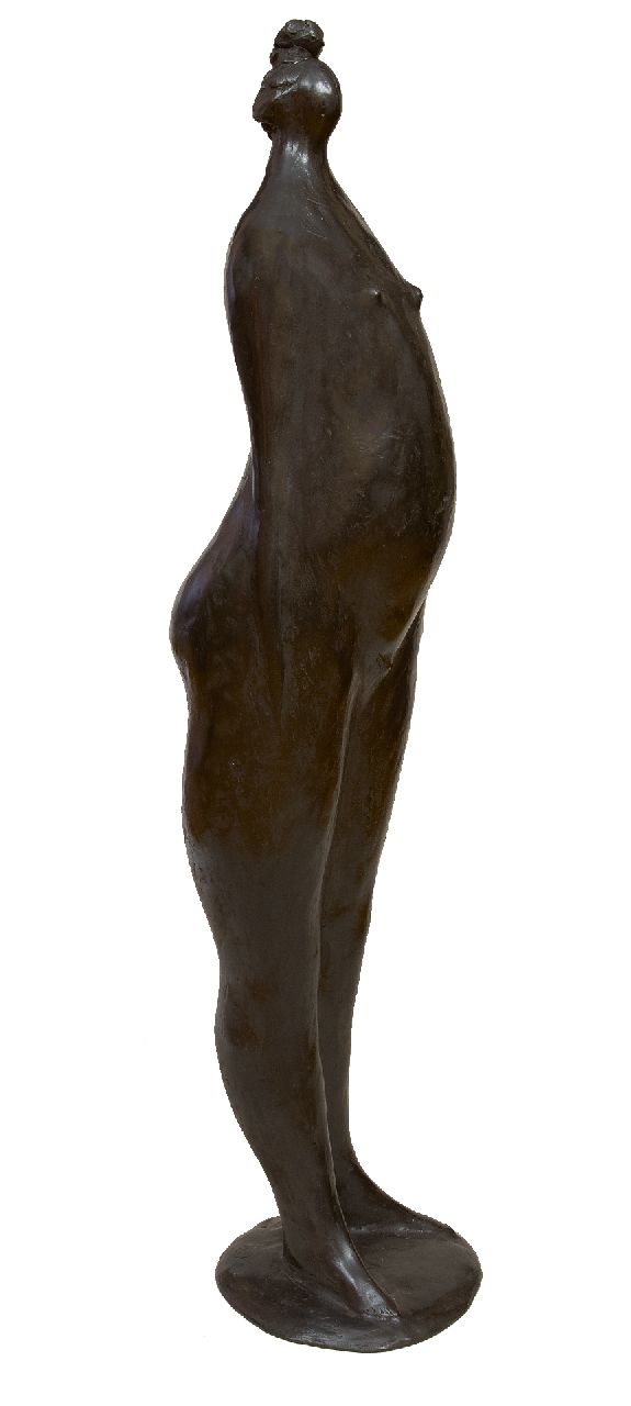 Hemert E. van | Evert van Hemert, Knotje, gepatineerd brons 93,0 x 23,0 cm, gesigneerd met monogram op achterkant basis en te dateren 2010