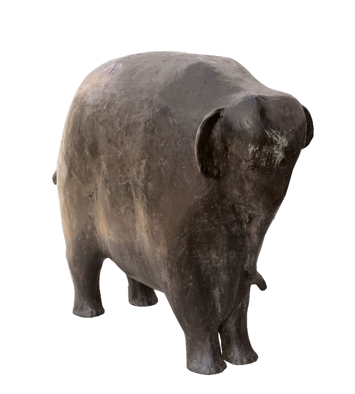 Hemert E. van | Evert van Hemert, Old Benno, gepatineerd brons 60,0 x 60,0 cm, gesigneerd met monogram op voorhoofd en te dateren 2008 Hemert E. van | Evert van Hemert, Old Benno, gepatineerd brons 60,0 x 60,0 cm, gesigneerd met monogram op voorhoofd en te dateren 2008