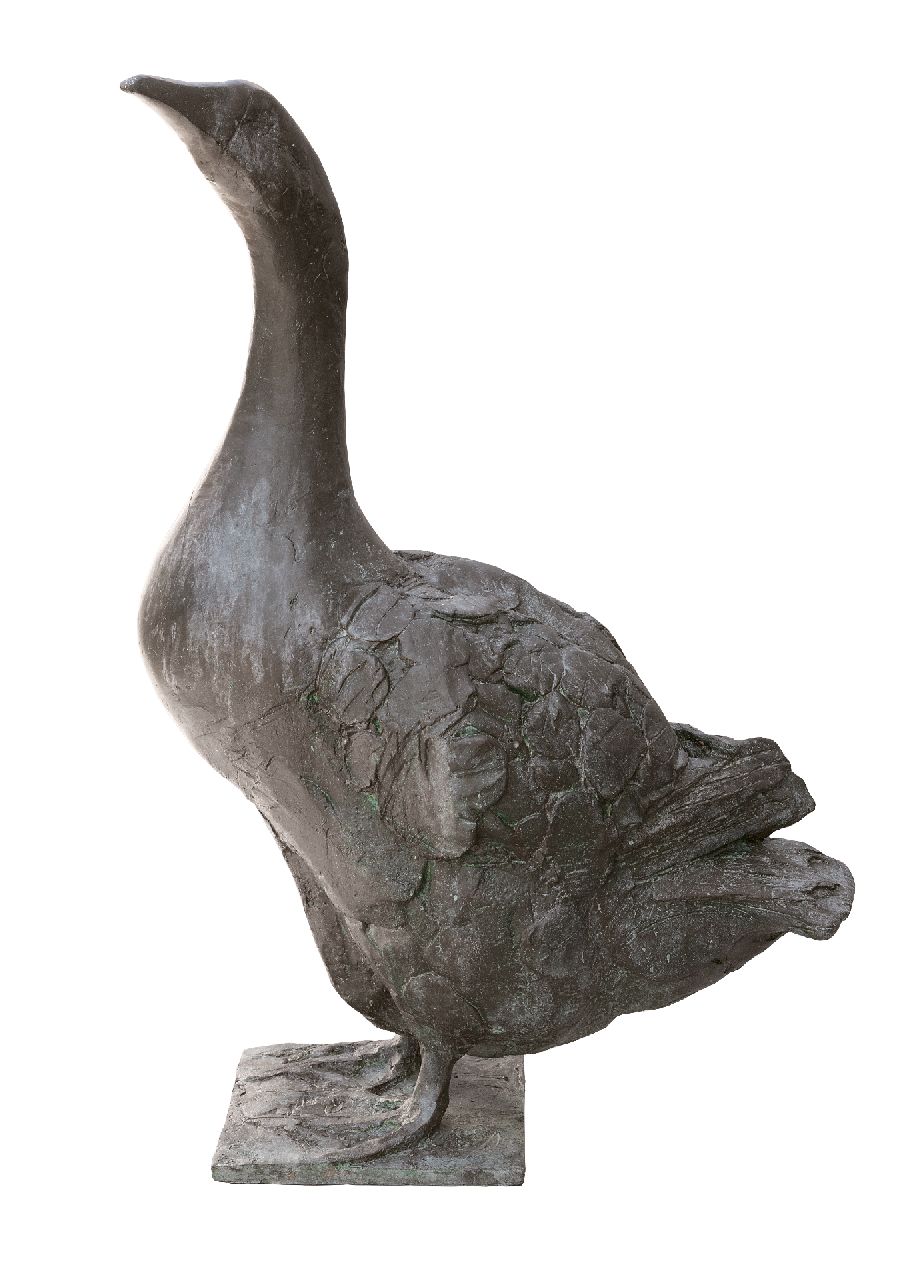 Coba Koster | Gans, brons, 67,0 x 25,0 cm, gesigneerd op basis en gedateerd '89