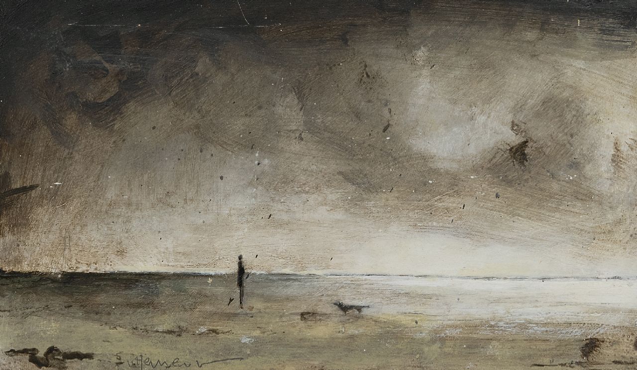 Hemert E. van | Evert van Hemert, Terschelling, acryl op board 16,0 x 27,8 cm, gesigneerd linksonder en verso gedateerd 2015