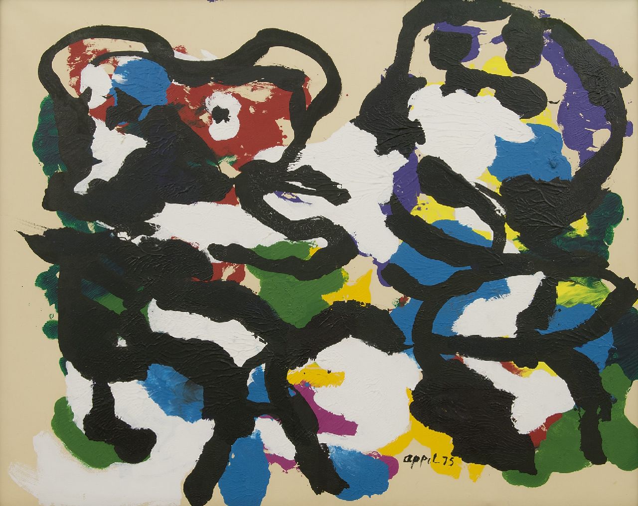 Karel Appel | Schilderijen te Koop | Twee figuren