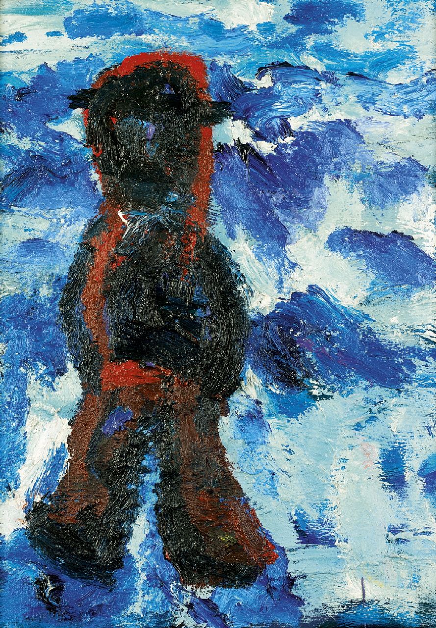 Benner G.  | Gerrit Benner, Figuur aan zee, olieverf op doek 70,0 x 50,0 cm, gesigneerd verso