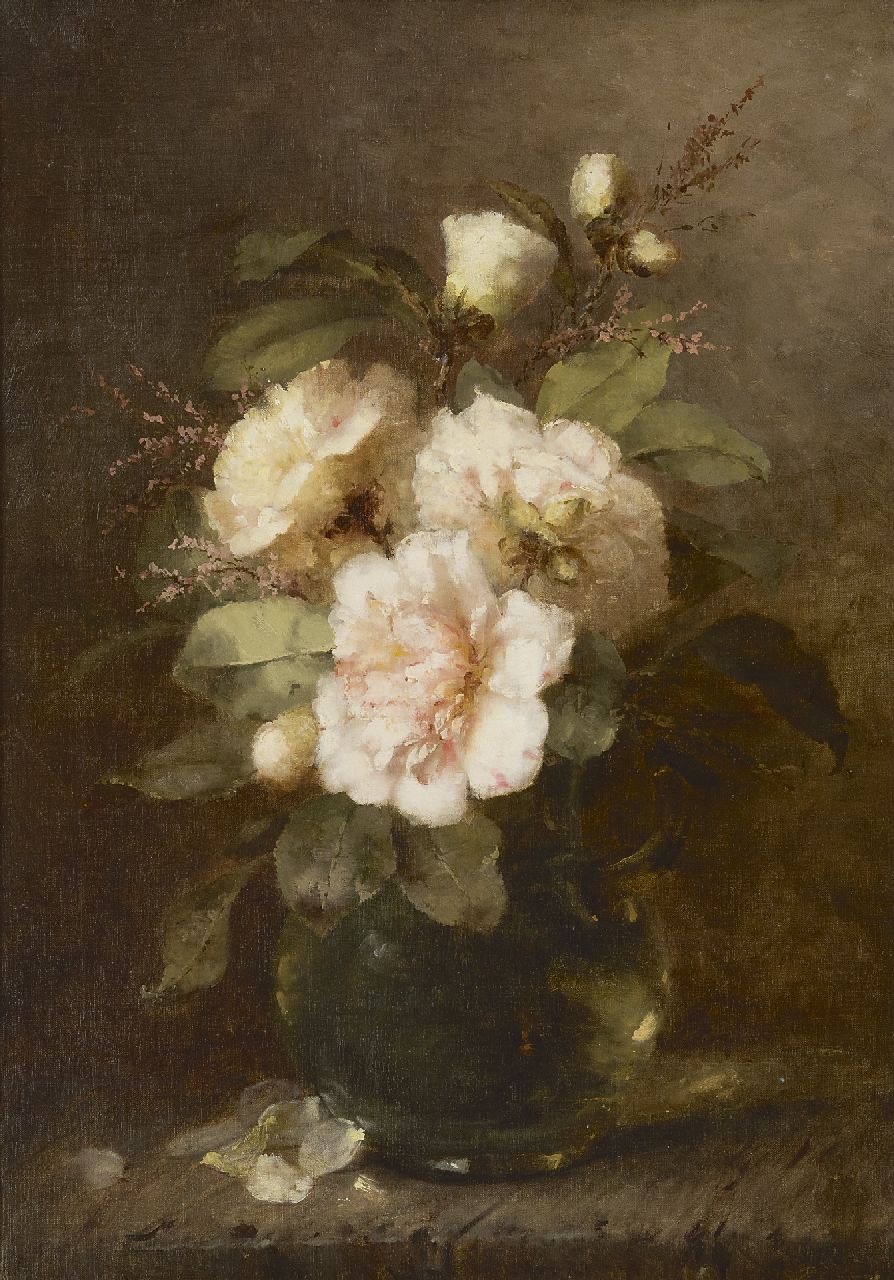 Breuer-Wikman F.  | Frederika Breuer-Wikman, Stilleven met rozen, olieverf op doek 60,6 x 43,3 cm
