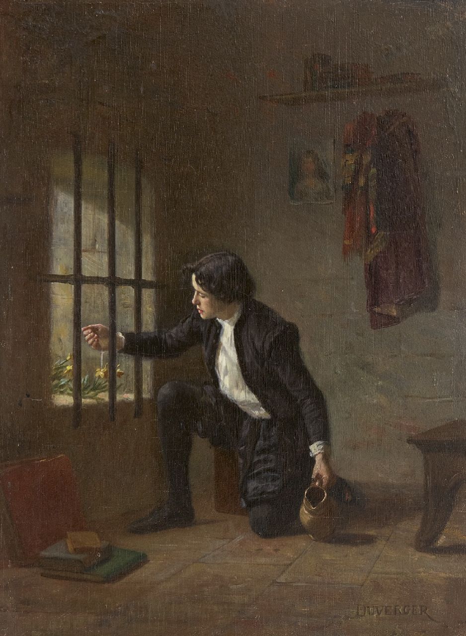 Duverger T.E.  | Théophile Emmanuel Duverger, Klein geluk, olieverf op paneel 23,5 x 16,2 cm, gesigneerd rechtsonder