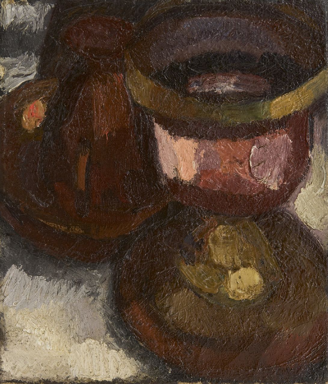 Lau M.J.  | Mattheus Josephus 'Thé' Lau | Schilderijen te koop aangeboden | Stilleven, olieverf op doek 26,2 x 22,7 cm, te dateren ca. 1915