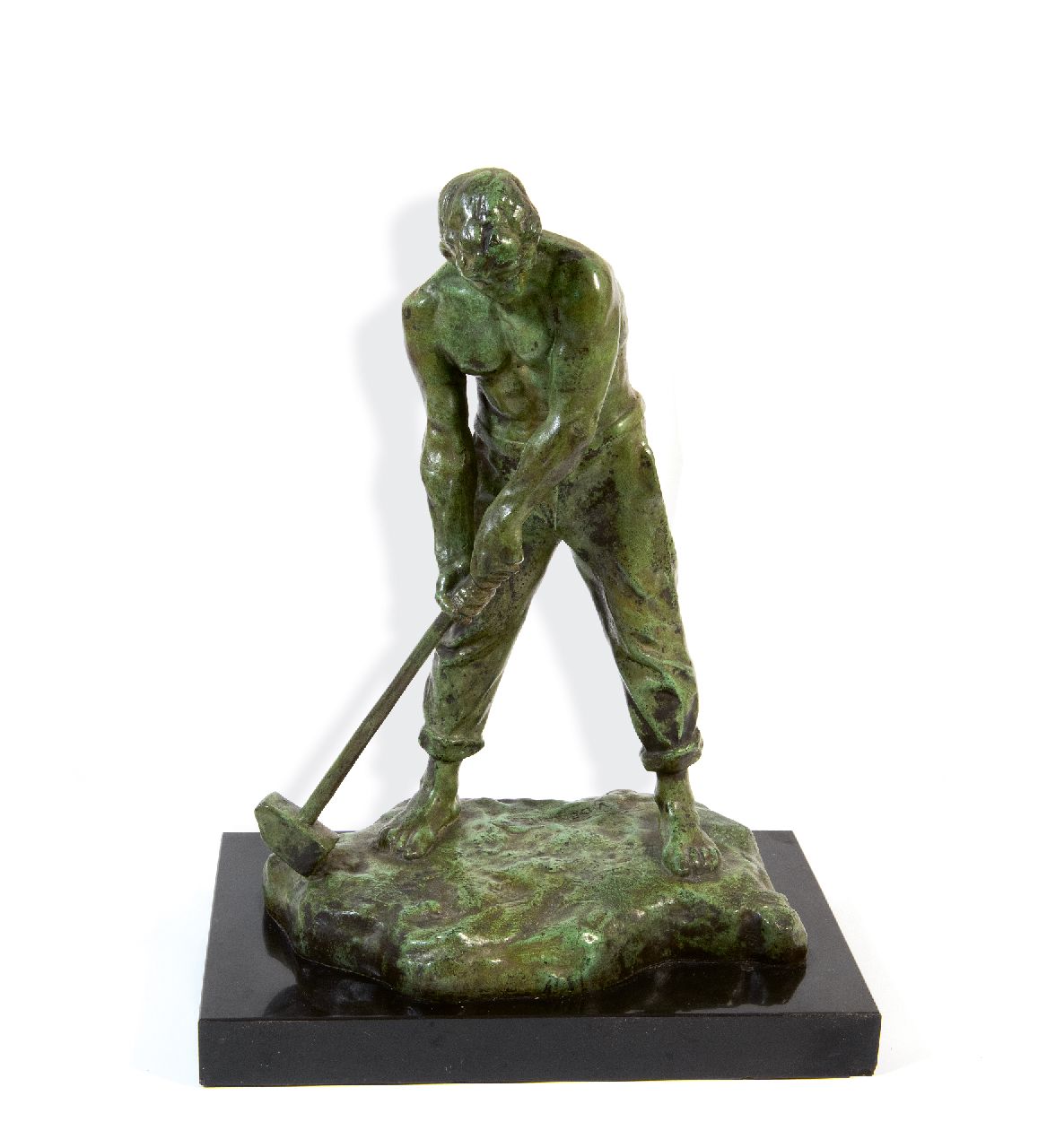 Victor Demanet | De steenhouwer, brons, 46,0 x 30,0 cm, gesigneerd op basis
