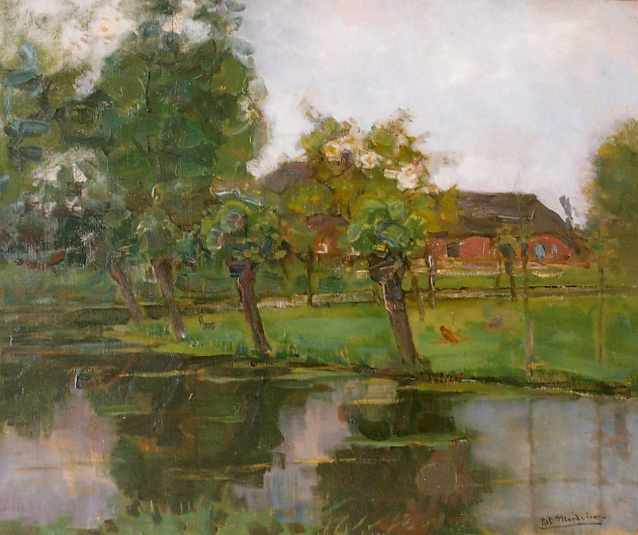 Mondriaan P.C.  | Pieter Cornelis 'Piet' Mondriaan, Boerderij aan het Gein, olieverf op doek 62,0 x 74,5 cm, gesigneerd rechtsonder en ca 1903
