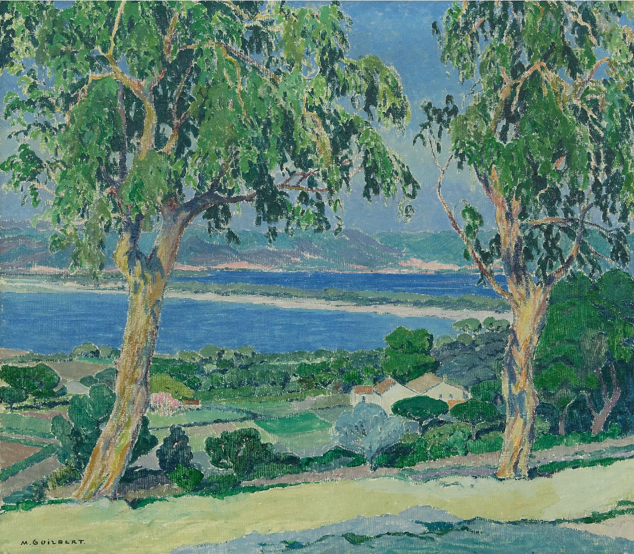 Maurice Guilbert | Eucalyptus, Giens, olieverf op doek, 76,0 x 86,0 cm, gesigneerd l.o. en verso gedateerd '26