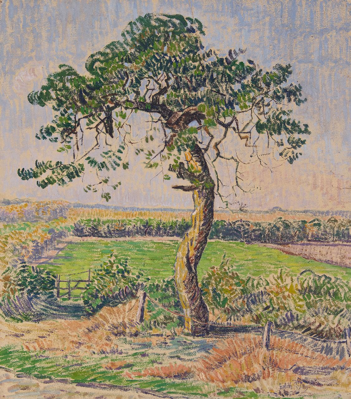 Pijpers E.E. | 'Edith' Elizabeth Pijpers | Schilderijen te koop aangeboden | Tuin met oude fruitboom, olieverf op papier 57,8 x 51,1 cm, gesigneerd rechtsonder en zonder lijst Pijpers E.E. | 'Edith' Elizabeth Pijpers | Schilderijen te koop aangeboden | Tuin met oude fruitboom, olieverf op papier 57,8 x 51,1 cm, gesigneerd rechtsonder en zonder lijst