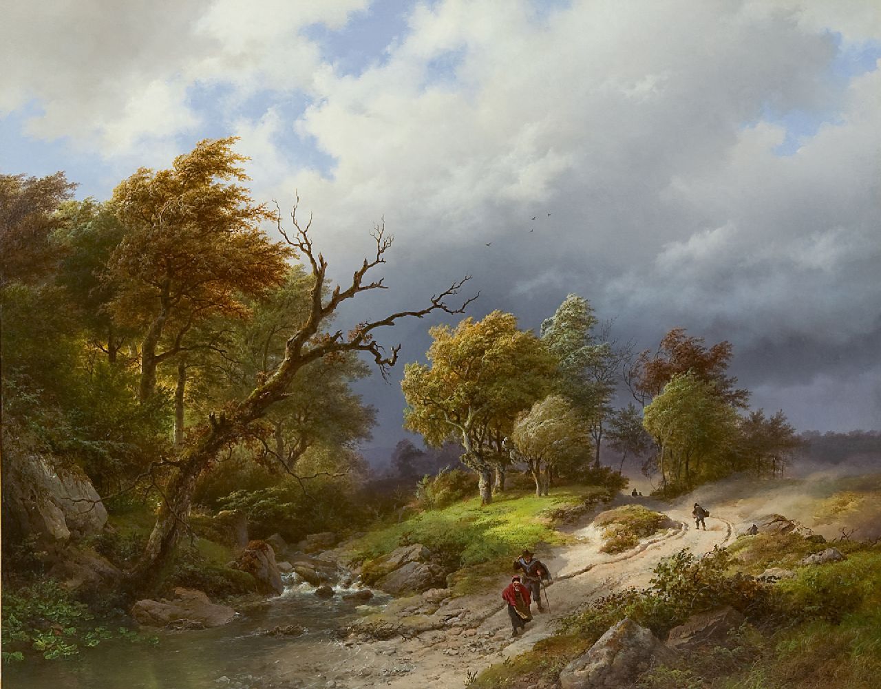 Koekkoek B.C.  | Barend Cornelis Koekkoek | Schilderijen te koop aangeboden | Opkomend noodweer, olieverf op paneel 65,5 x 83,7 cm, gesigneerd rechtsonder en gedateerd 1843