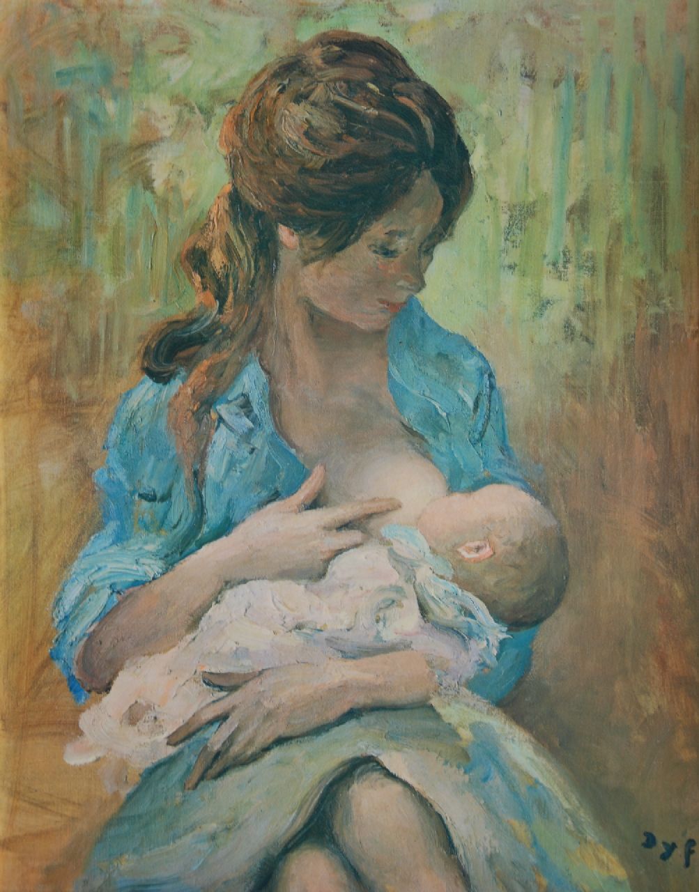 Dyf M.  | Marcel Dyf | Schilderijen te koop aangeboden | Moeder en kind  i.o., olieverf op doek 65,0 x 51,5 cm, gesigneerd rechtsonder