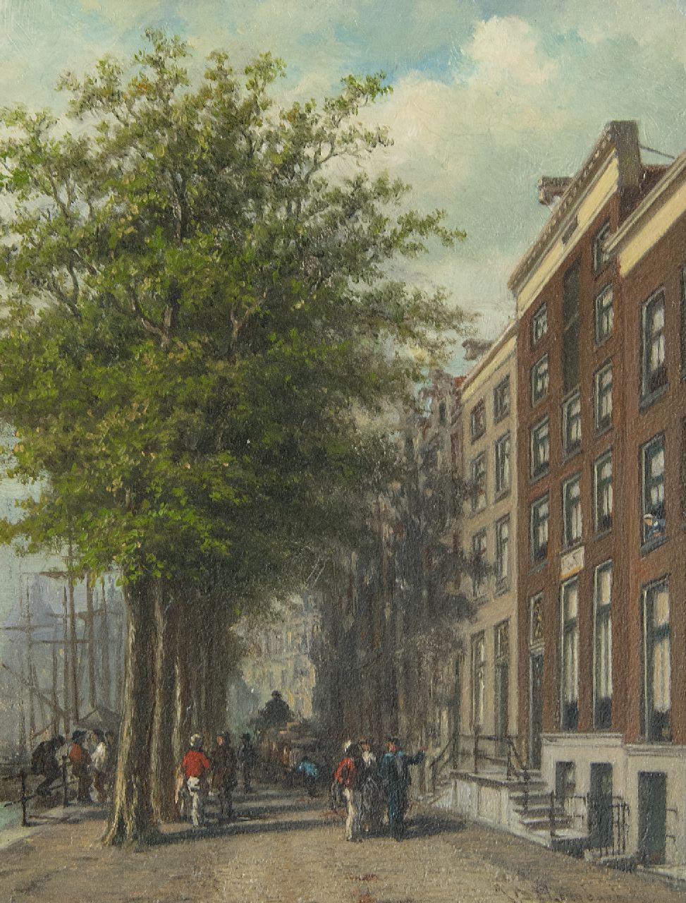 Ebersbach J.D. | Johan Daniël Ebersbach | Schilderijen te koop aangeboden | Hollands stadsgezicht, olieverf op paneel 21,5 x 16,2 cm, gesigneerd rechtsonder Ebersbach J.D. | Johan Daniël Ebersbach | Schilderijen te koop aangeboden | Hollands stadsgezicht, olieverf op paneel 21,5 x 16,2 cm, gesigneerd rechtsonder