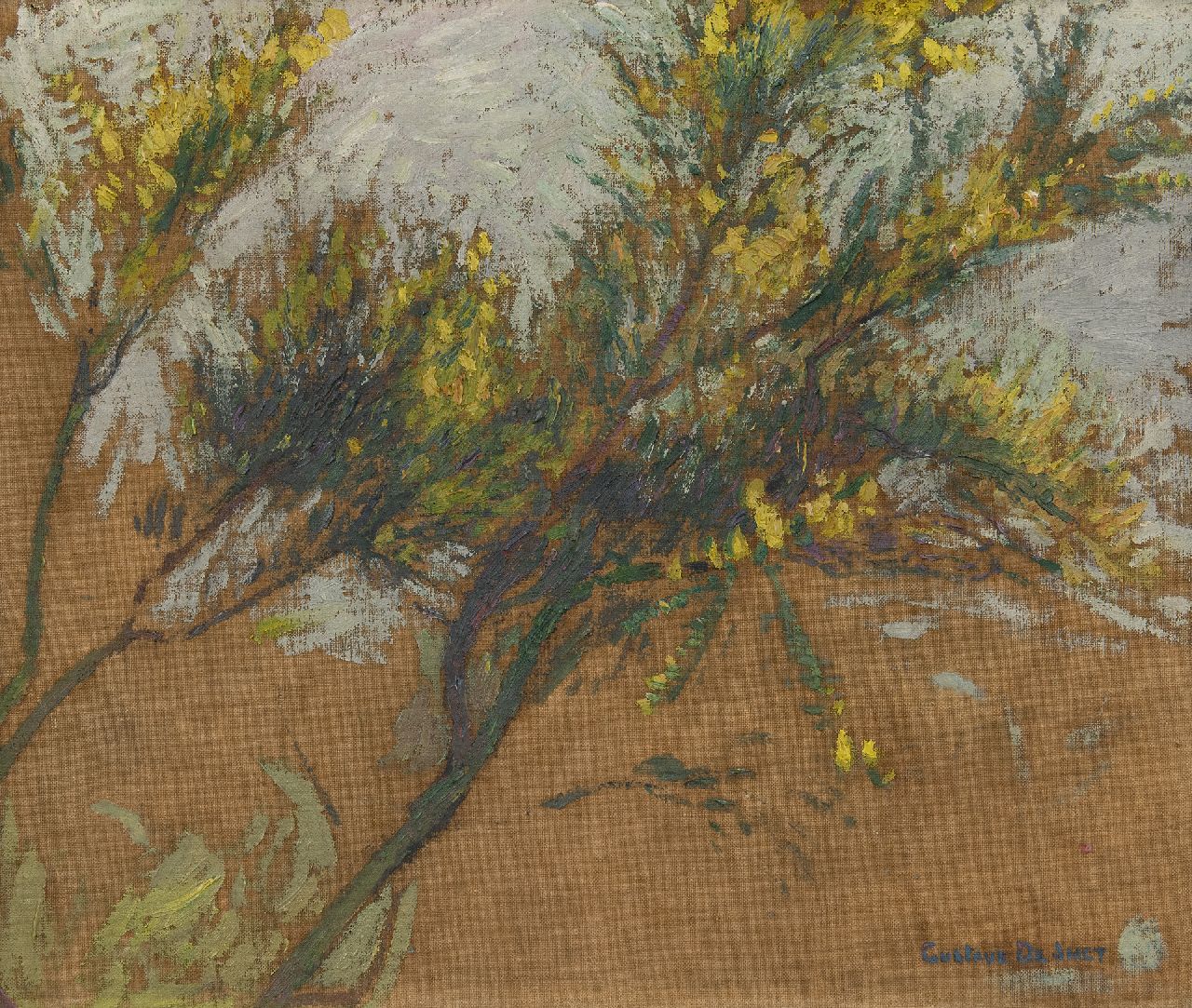 Smet G. de | Gustave de Smet | Schilderijen te koop aangeboden | Boomstudie, olieverf op doek 33,2 x 40,0 cm, gesigneerd rechtsonder