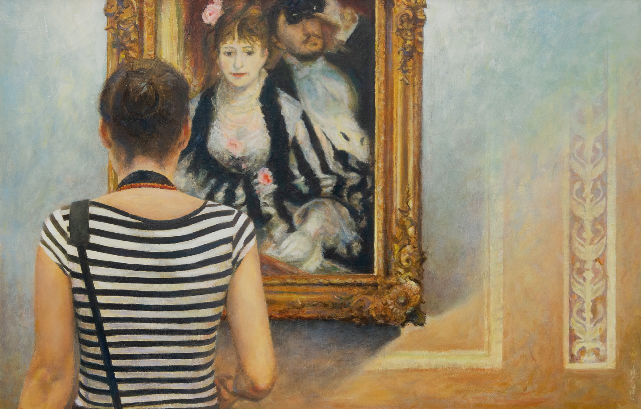 Whincop R. | Richard Whincop | Schilderijen te koop aangeboden | Outlook voor een Renoir, olieverf op board 73,0, gesigneerd rechtsonder Whincop R. | Richard Whincop | Schilderijen te koop aangeboden | Outlook voor een Renoir, olieverf op board 73,0, gesigneerd rechtsonder