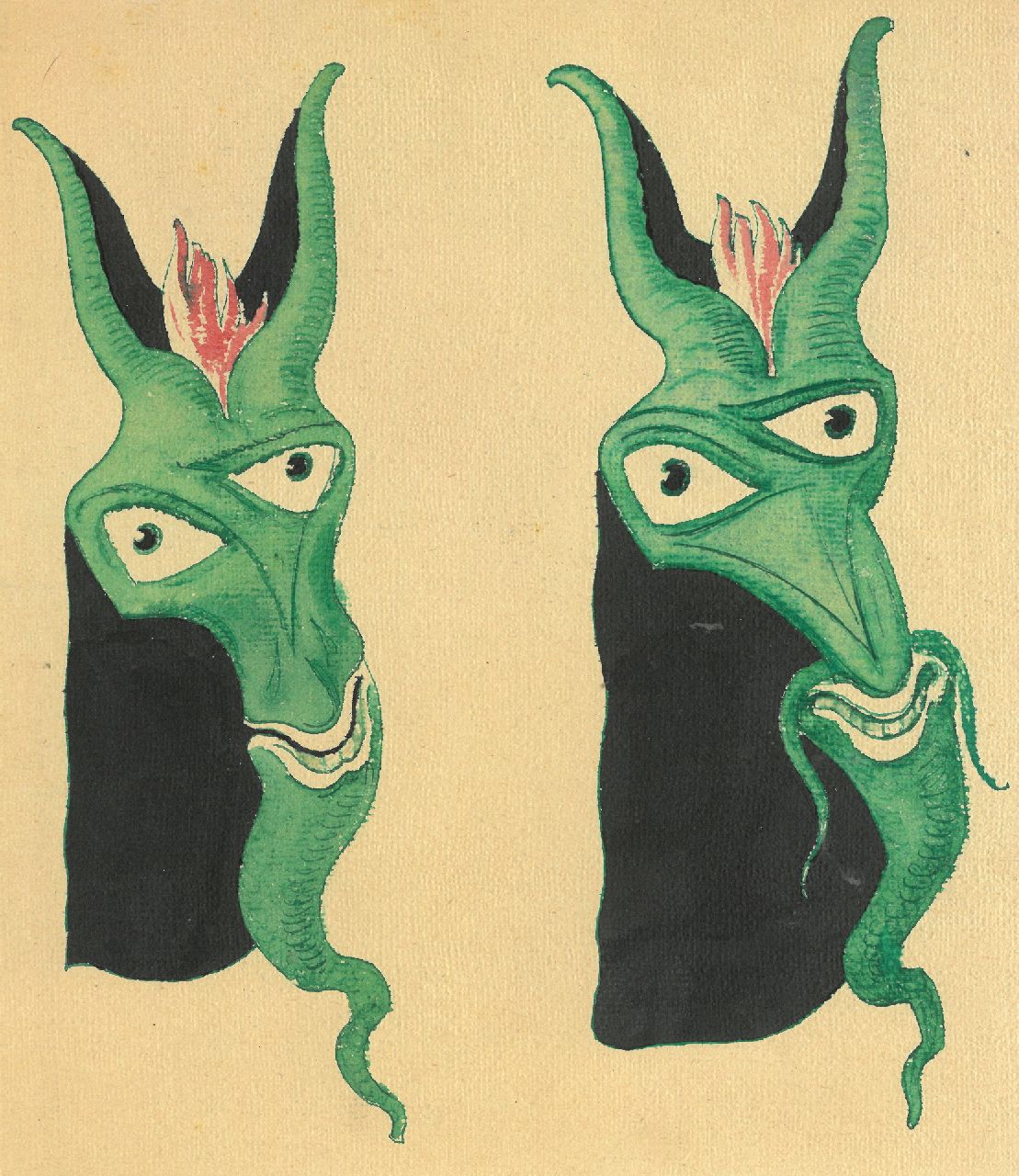 Schnell G. van | Gabriel van Schnell | te koop aangeboden | Twee groteske figuren I, inkt en aquarel op karton 25,7 x 22,1 cm, zonder lijst Schnell G. van | Gabriel van Schnell | te koop aangeboden | Twee groteske figuren I, inkt en aquarel op karton 25,7 x 22,1 cm, zonder lijst